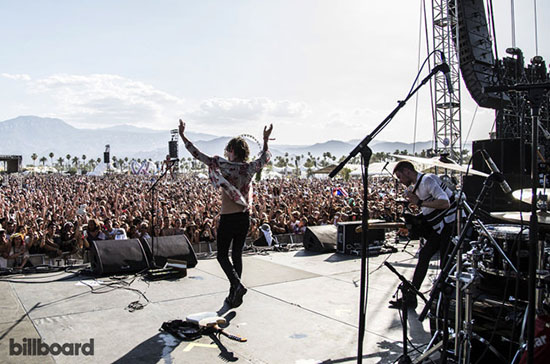 The 1975 on stage at Coachella 2014