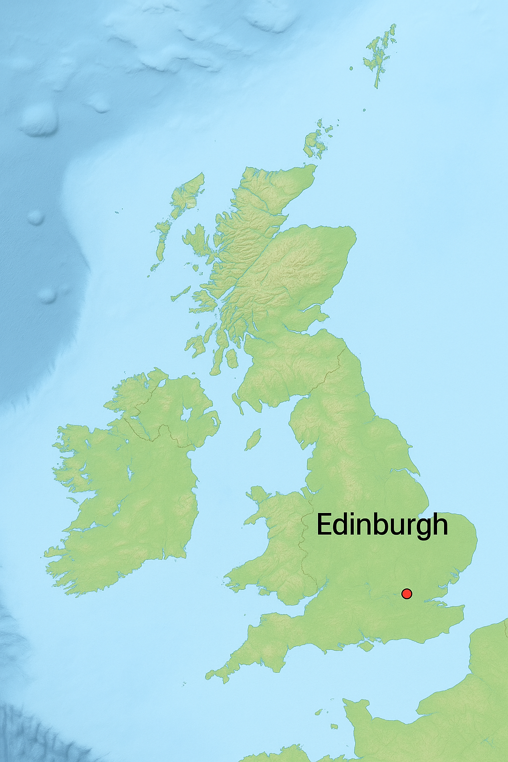 mapa Edinburgh