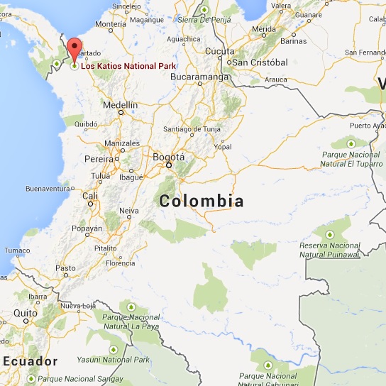 los katios mapa