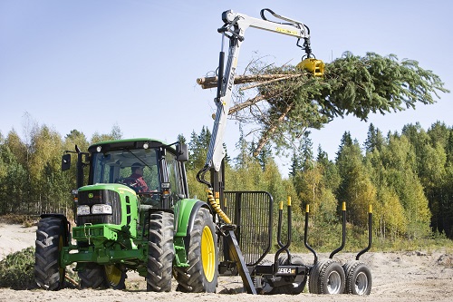 Traktor na zber krmovin