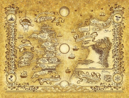 Mapa kontinentu Prythian