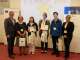 Národné kolo súťaže Mladý Európan   -  Ocenení s vedúcim zastúpenia EK v SR pánom Chrenekom 